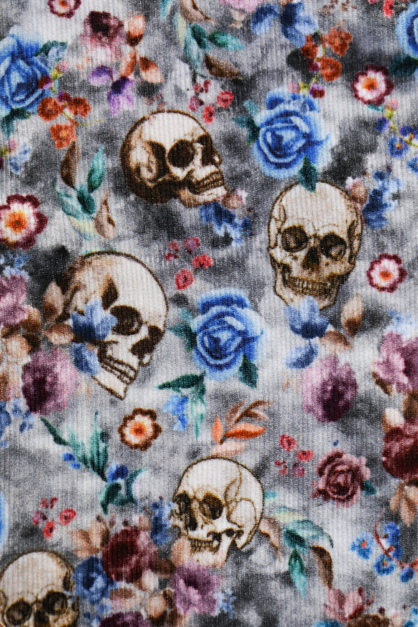 Poggianti - Needlecord Floral Skull Shirt - Image 4