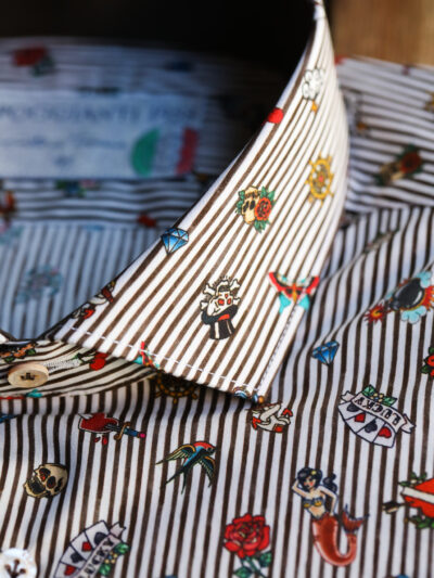 Poggianti - Striped Sailor Tattoo Shirt