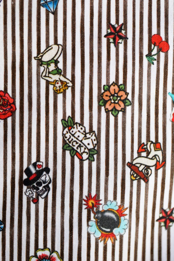 Poggianti - Needlecord Floral Skull Shirt - Image 2