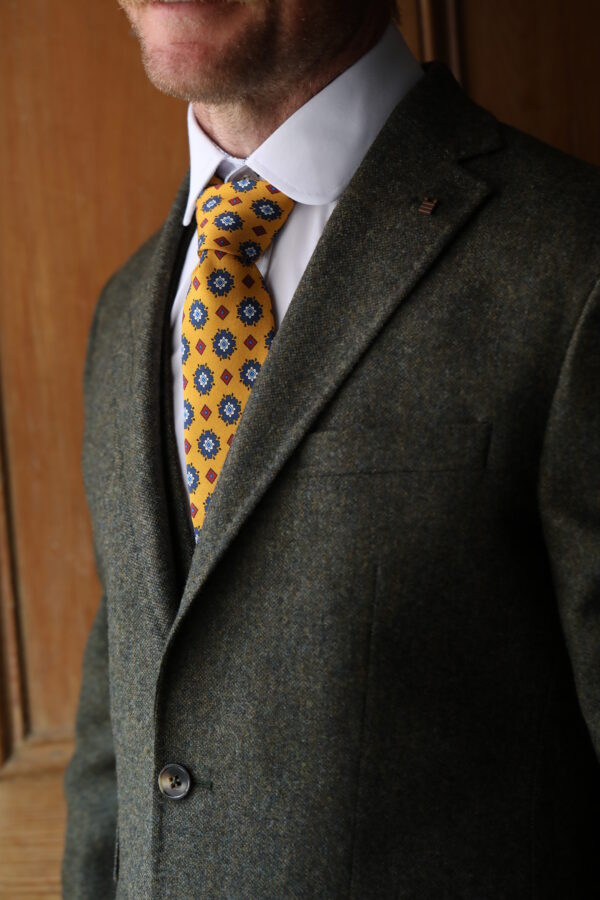 Torre - Pure Wool Blazer - Green Tweed - Image 7