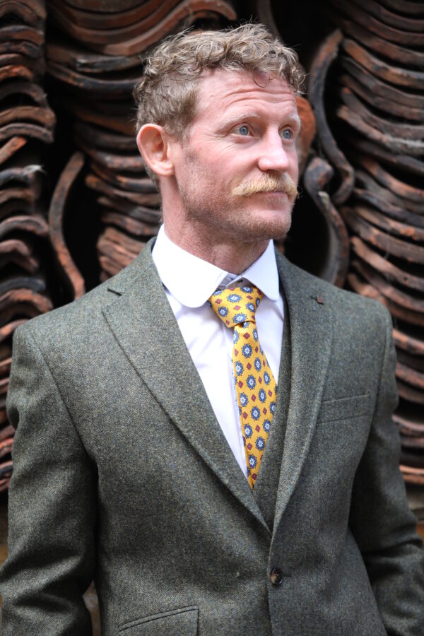 Torre - Pure Wool Blazer - Green Tweed - Image 4