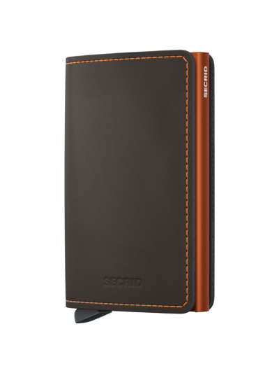 Secrid Slimwallet - Matte Truffle & Orange