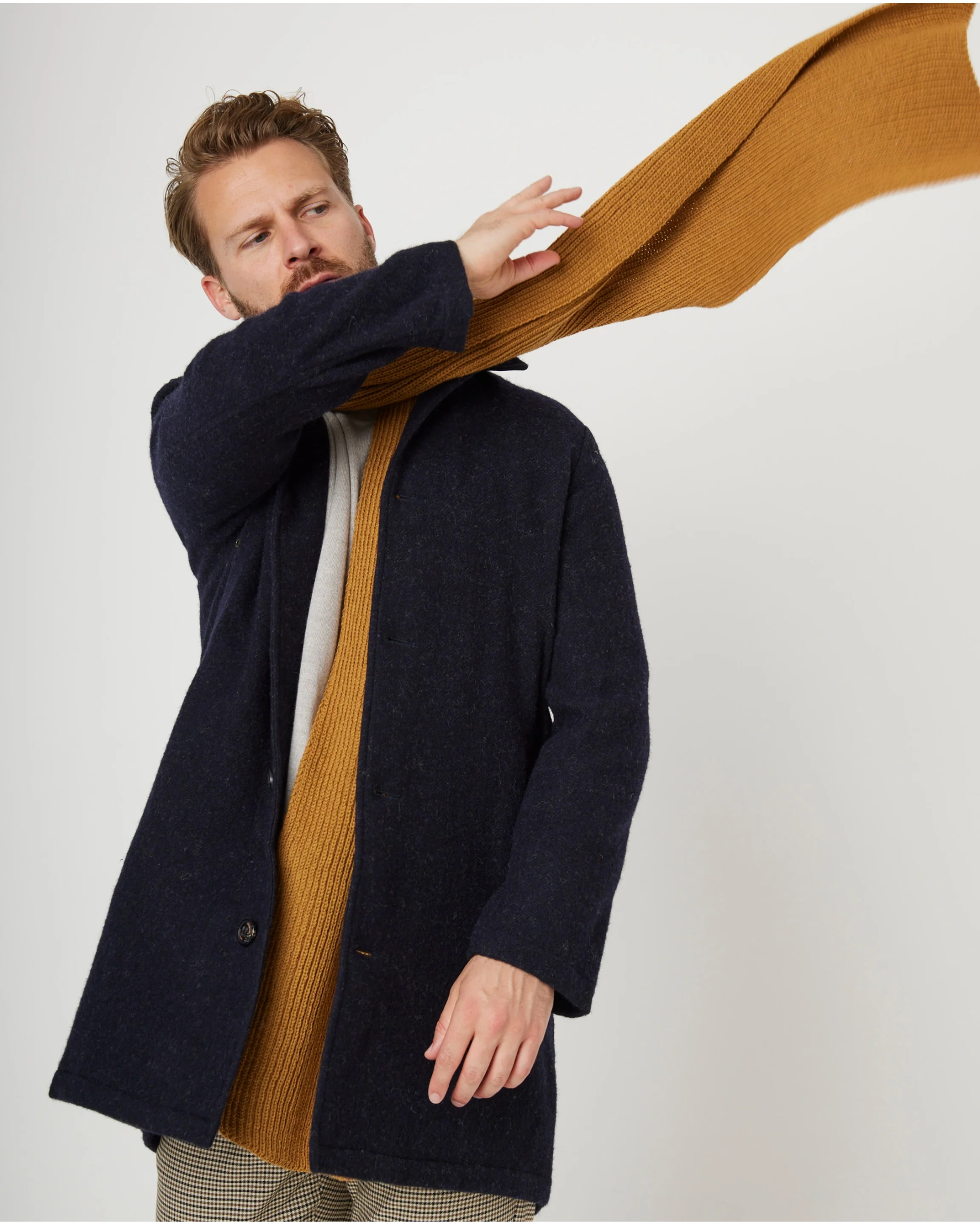 Peregrine - Merino Wool Scarf - Wheat