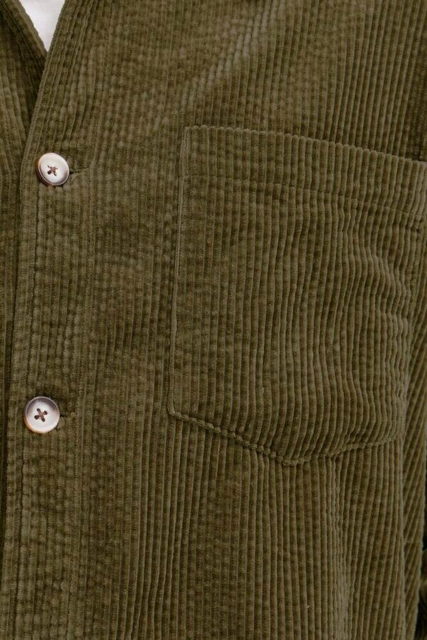 !Solid - Cord Overshirt - Forest Green - Image 5
