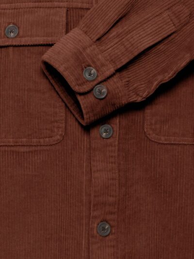 !Solid - Cord Overshirt - Brown