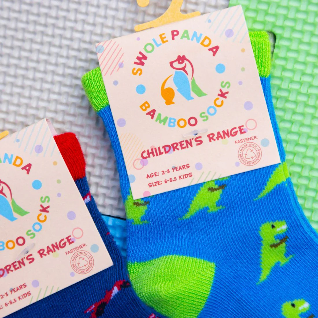 Swole Panda - Children's T-Rex Bamboo Socks - Image 4