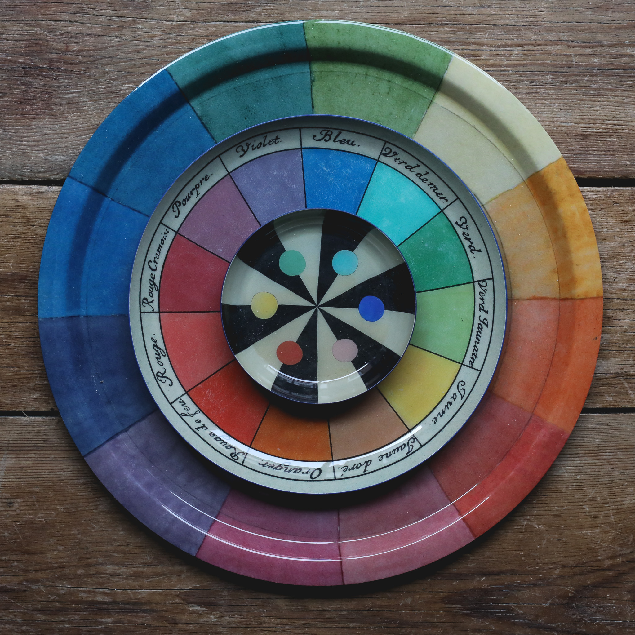 Vintage Colour Wheel Enamel Tray - Large - Image 3
