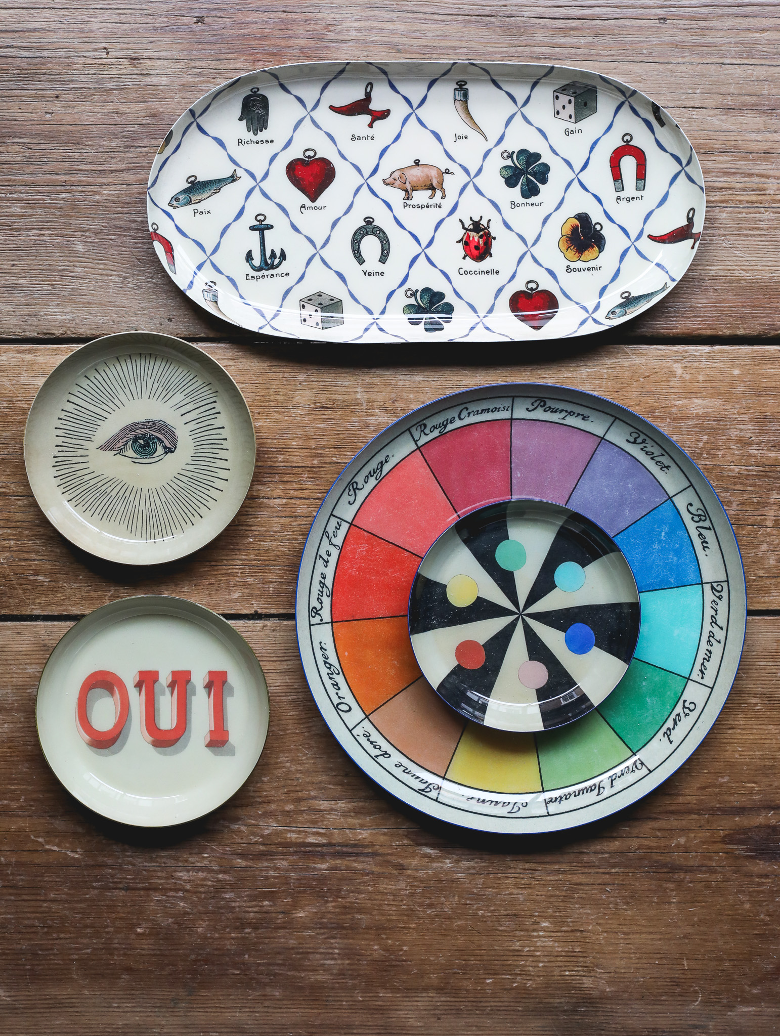 Vintage Colour Wheel Enamel Tray - Large - Image 2