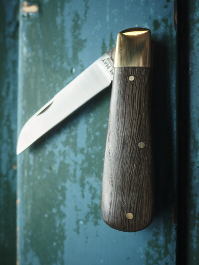 Michael May Knives - Handmade Lambfoot Pocket Knife - Bog Oak