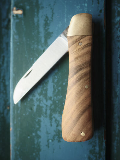 Michael May Knives - Handmade Ergonomic Lambfoot Pocket Knife - Cherry