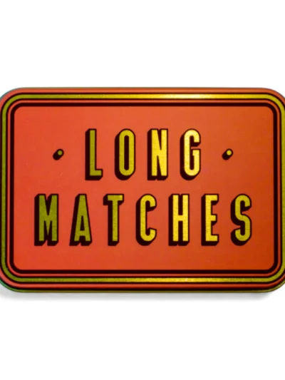 Long Match storage tin in Burnt Orange