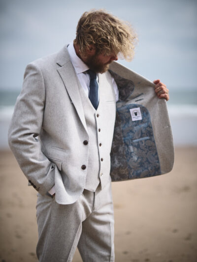 Marc Darcy - Archie Silver Grey Tweed Blazer