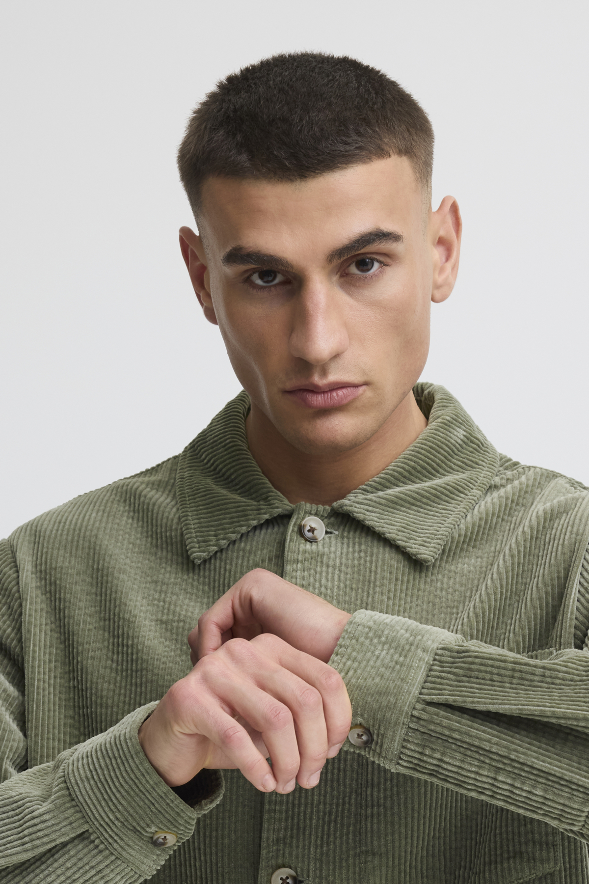 Solid - Ingvi Overshirt - Green Cord - Image 5