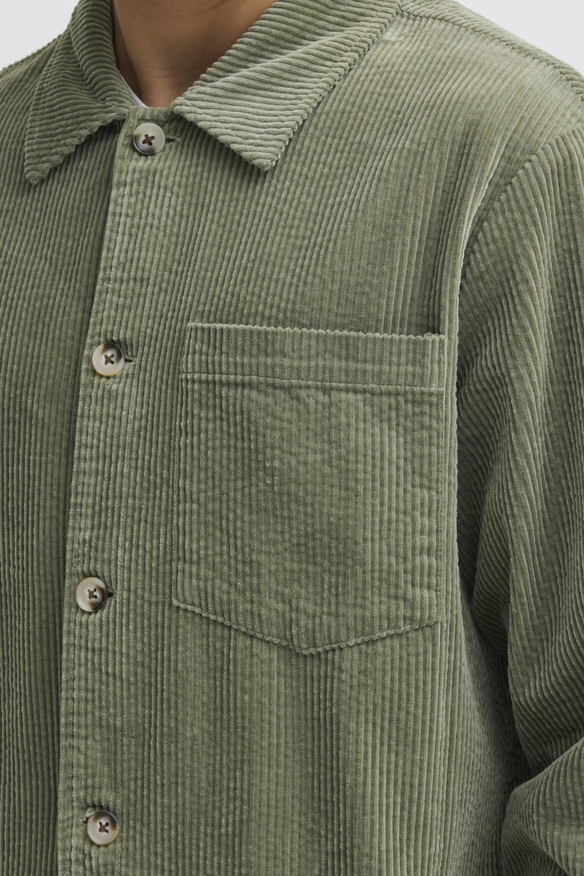 Solid - Ingvi Overshirt - Green Cord - Image 4
