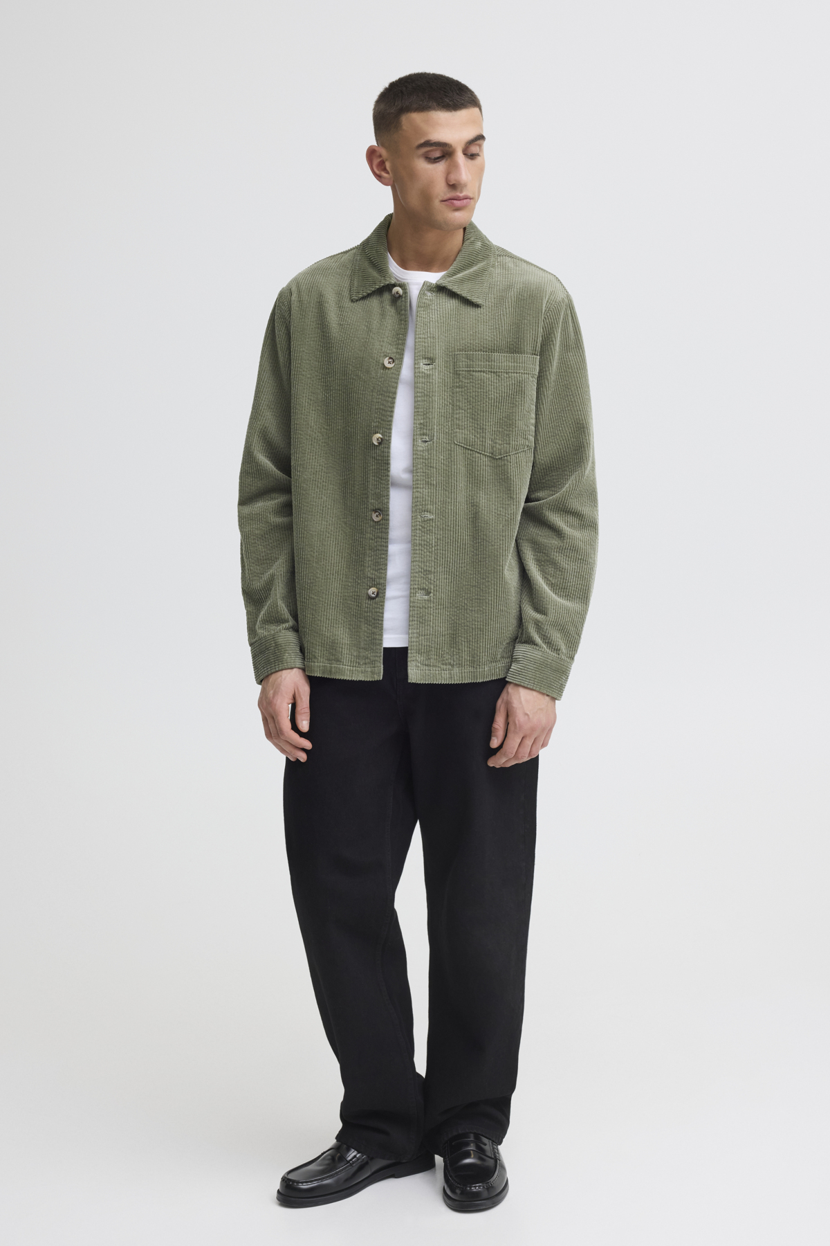Solid - Ingvi Overshirt - Green Cord - Image 3
