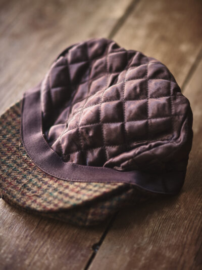 Quilted inner lining of a traditional flat cap
