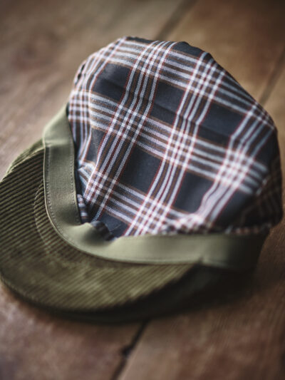 Inner lining of a traditional green corduroy flat cap