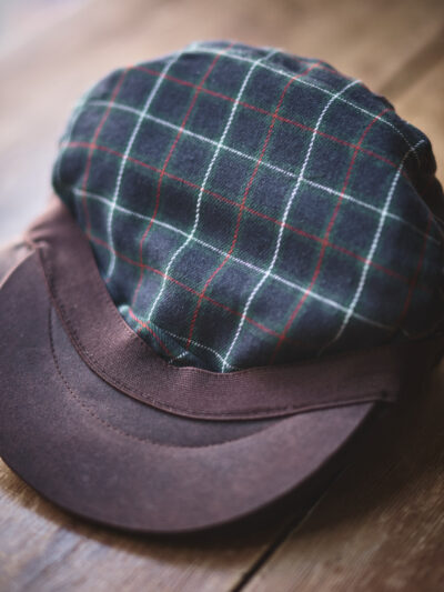 Inner lining of a traditional brown waxed flat cap