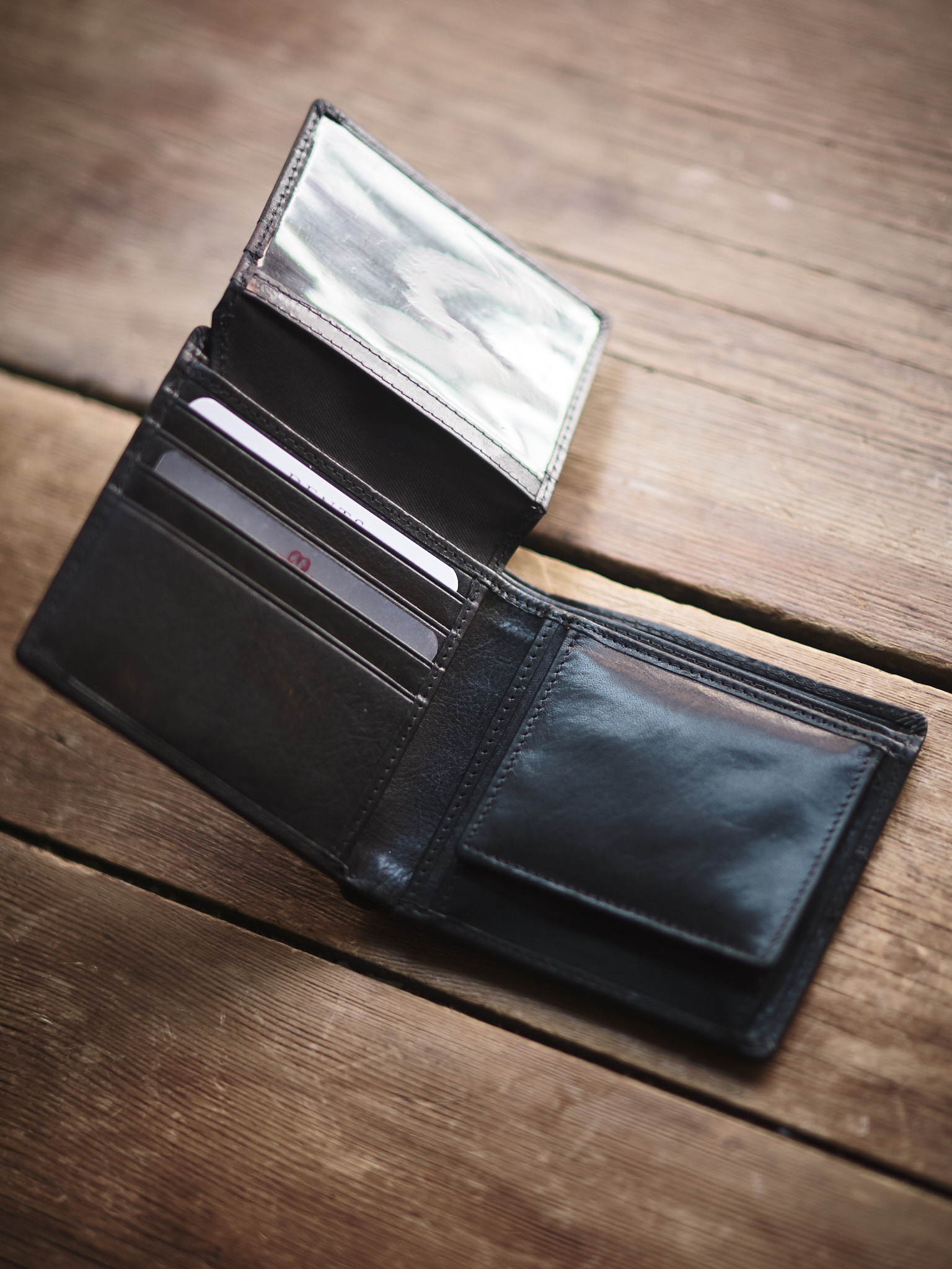 Classic black leather men's wallet