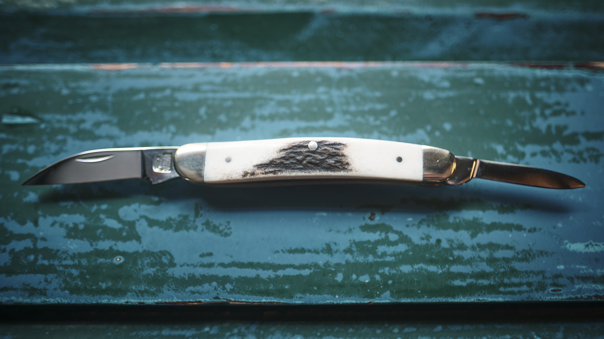 Taylor's Eye Witness - Twin Blade Pen Knife - Stag - Image 3