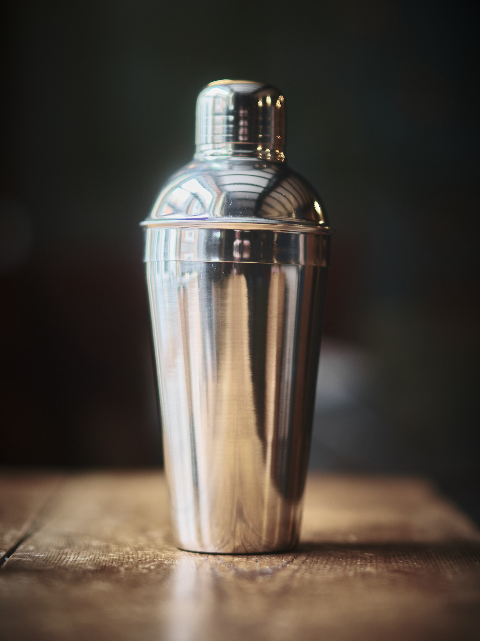 Cocktail drinks shaker set in brushed stainless steel
