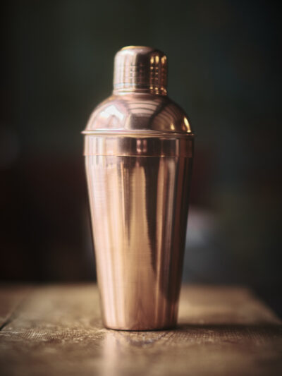 Cocktail drinks shaker set in brushed bronze