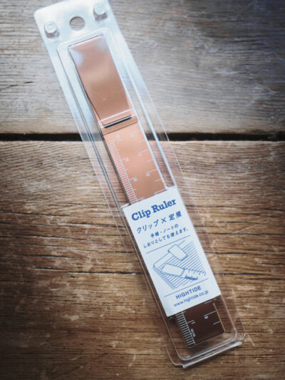 Hightide clip ruler in metallic khaki