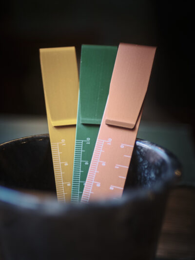 Collection of Hightide clip rulers in various colours