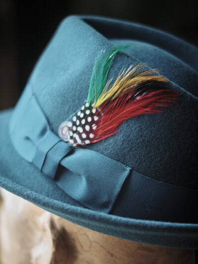 Classic gentleman's hat in teal