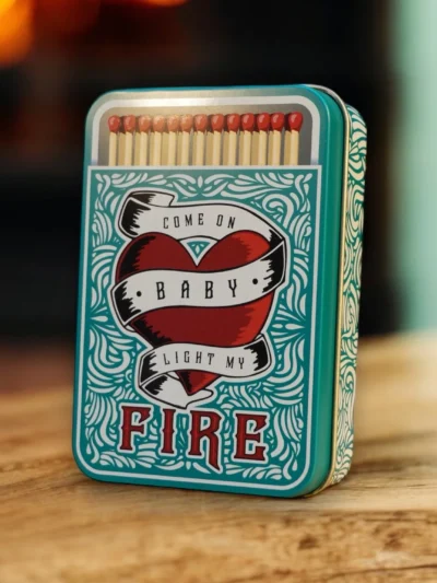 Match Tin - Come On Baby Light My Fire - Match Tin